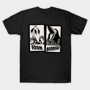 Halloween Ghosts Inspired 80's Monster Couple T-Shirt